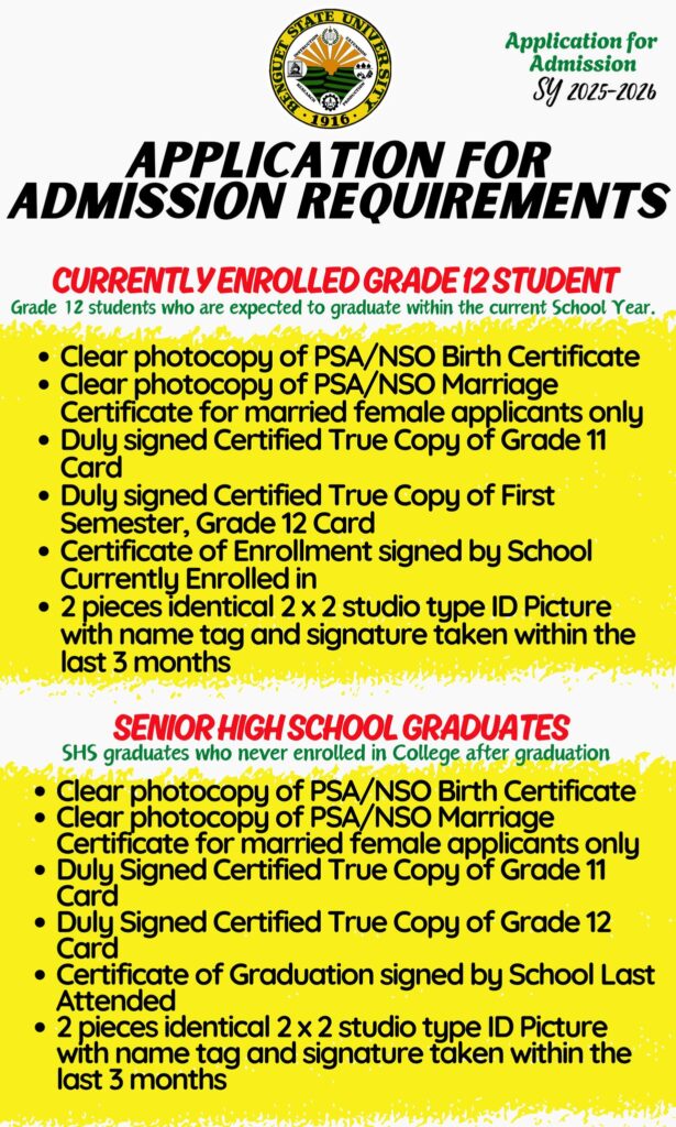 BSU opens application for admission for 1st Sem, SY 20252026 Benguet